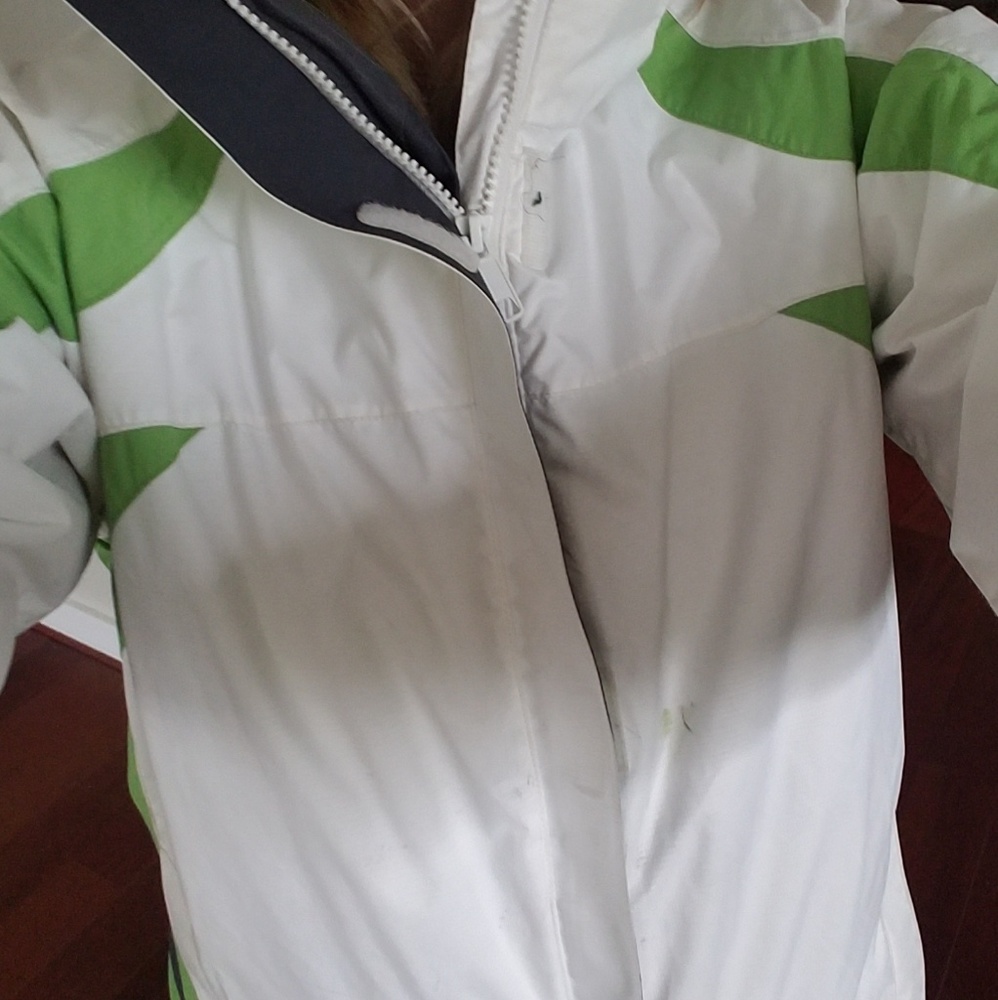 white women's ski jacket